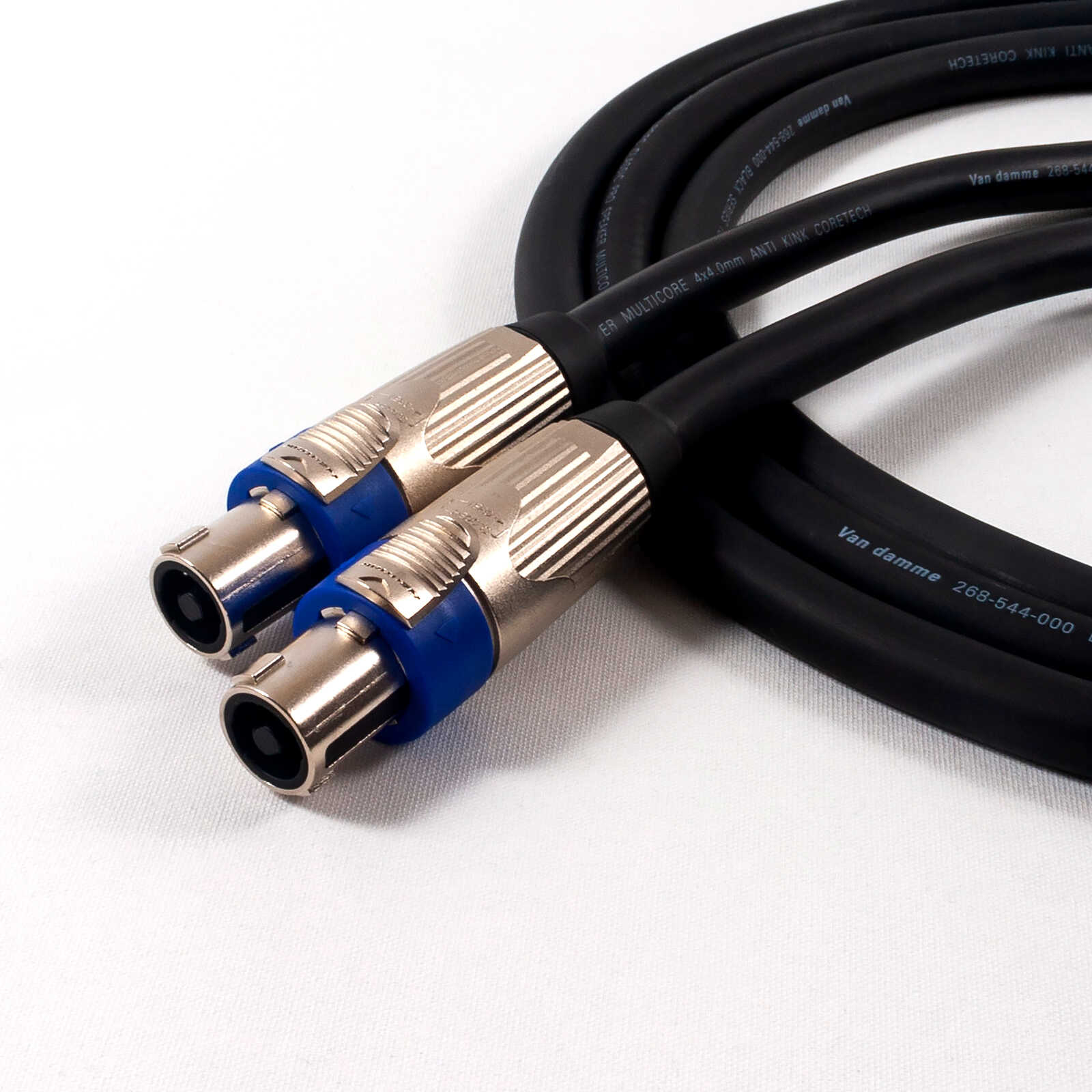 Van Damme speakON to speakON Lead. Neutrik Metal NLT Silver