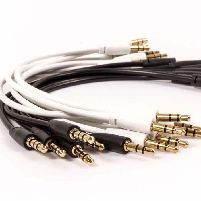 20cm Stereo Mini Jack AUX Cable. Short 3.5mm TRS Male Plug Lead Cord