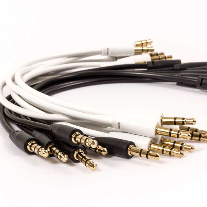 20cm Stereo Mini Jack to Stereo Mini Jack Cable. Short 3.5mm Male Plug Lead Cord