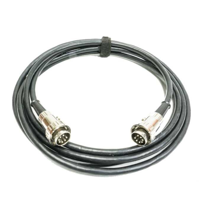3m. 7 Pin Locking DIN Lead. Flexible Defence Standard cable. Black