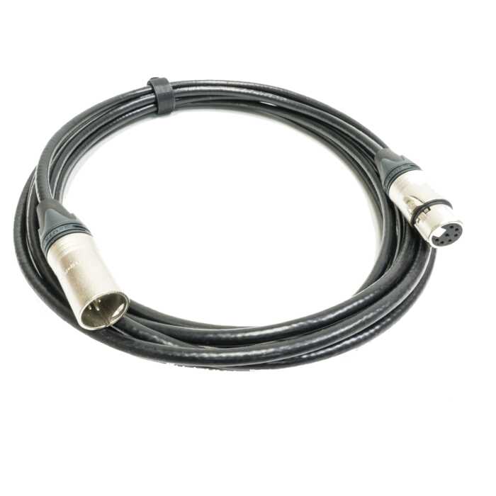7 Pin XLR Tube Microphone Lead. Neutik XLRs. Standard DEF SPEC black cable