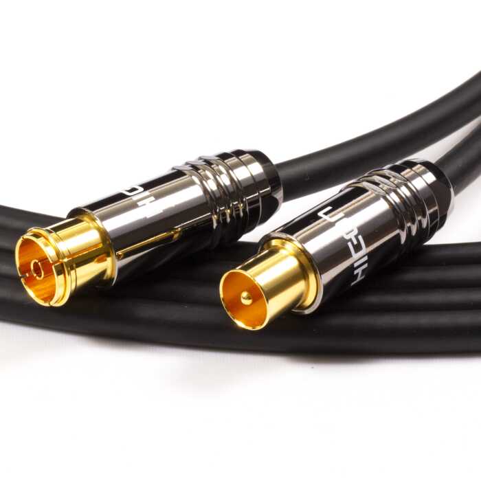 Premium TV Aerial Extension Lead. 75ohm Van Damme Coax cable. Male to Female