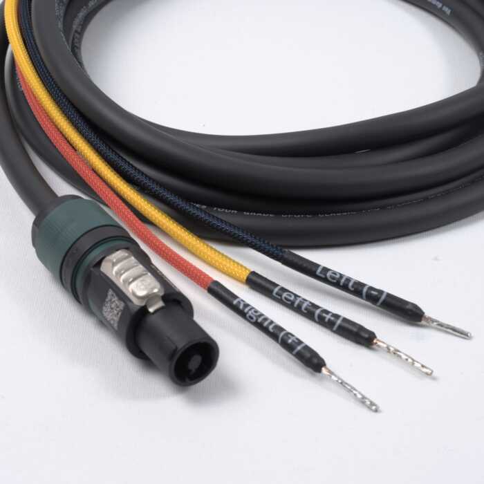 REL 3 Wire Sub Speaker Cable Neutrik Speakon to Bare end Subwoofer