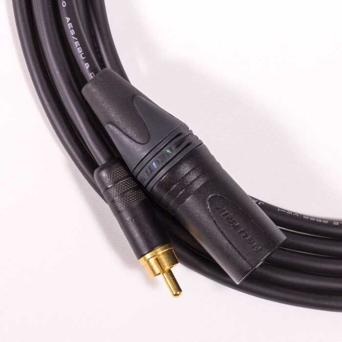 SPDIF to AES Cord. 110ohm Mogami 3080 Digi Blue Cable. Neutrik