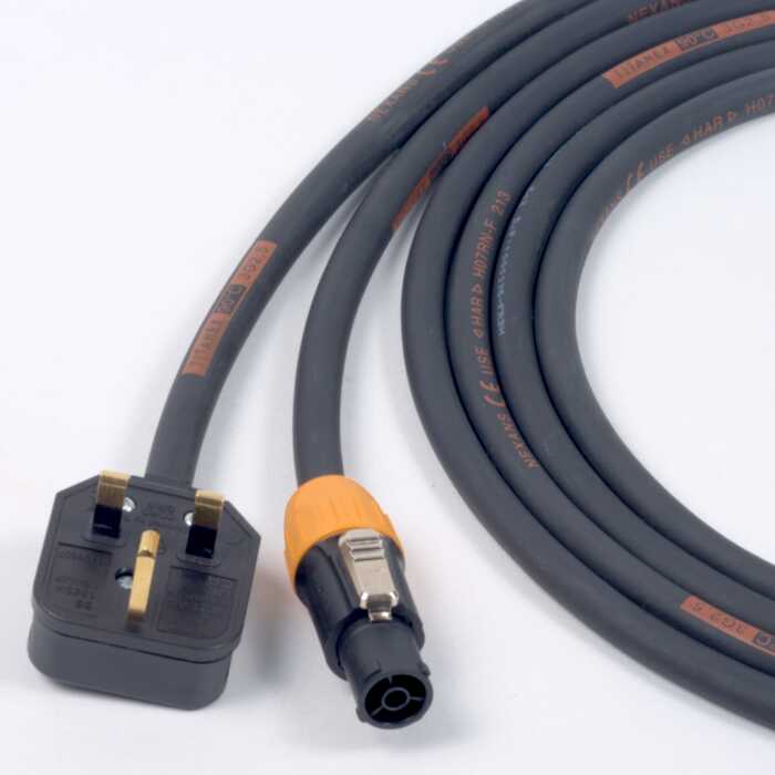 13a UK Plug to Seetronic TRUE1 2.5mm H07RN-F Tough Rubber Cable