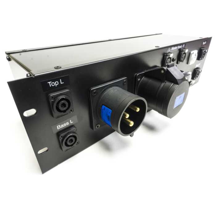 Audio & Mains Power 19inch Distro Panel. 32amp input. Multiple out. Speakon XLR
