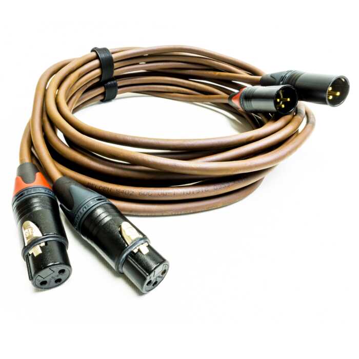 Belden 8402 Gold XLR to XLR Cable. Audiophile Neutrik Balanced Interconnect Lead