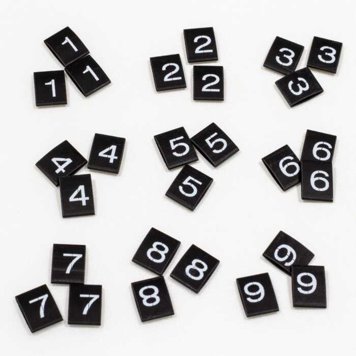 6mm O/D Numbered Heatshrink Tubes. 5mm Wide.