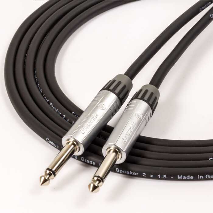 Guitar Amp to Cab Mono Jack Speaker Cable. 2 Pole Head to