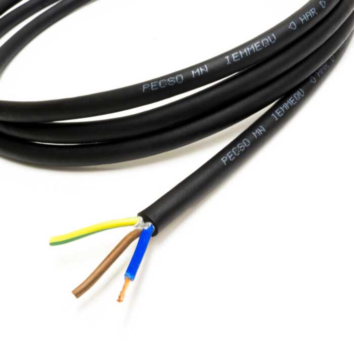 H05RN-F Rubber cable for handheld devices. 240v Mains Cable. Tough Cable