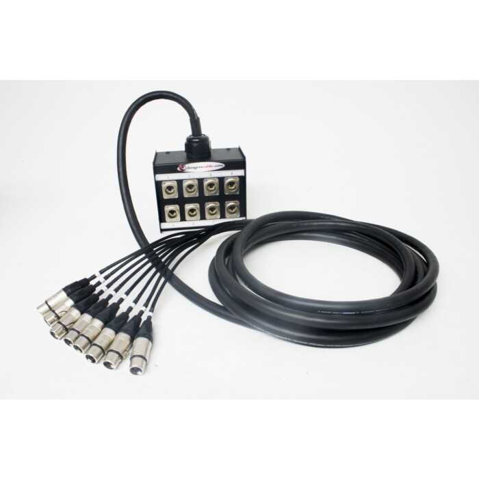8 way stage box. 6m Sommer Mistral Cable. Female to Male Neutrik XLR Connectors