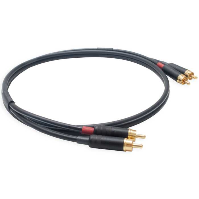 Mogami Twin RCA Lead. Low Capacitance 75ohm Audio Coax Cable. Angled or Straight Connectors
