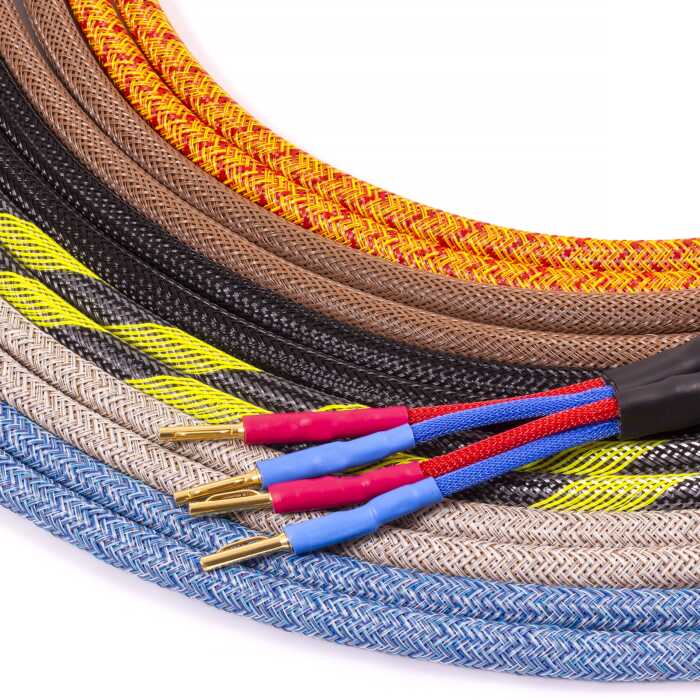 Low Resistance Audiophile Passive Speaker Cable. Banana Jacks