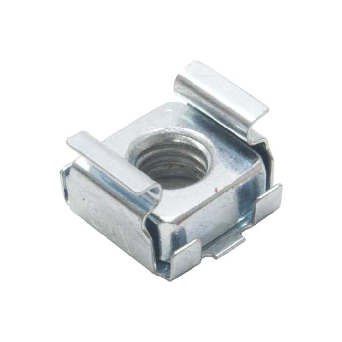 M6 Silver Cage Nut. Spring Lock for Rack Panel. 1.5mm, 2mm, 3mm.