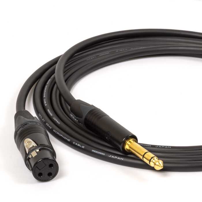 Mogami W2534 Neglex QUAD Balanced Cable. Neutrik GOLD XLR to TRS Jack Lead