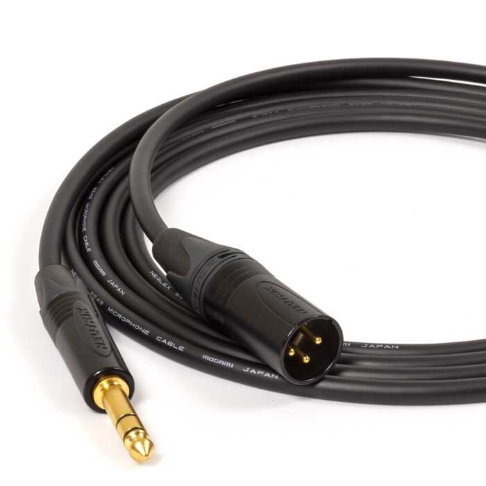 Mogami W2534 Neglex QUAD Cable. Neutrik GOLD TRS Jack to XLR Lead