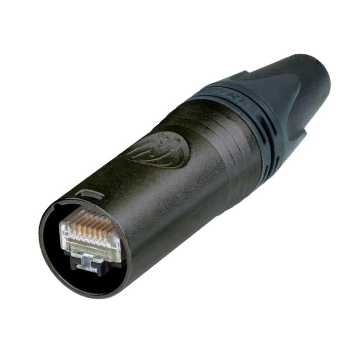 Neutrik NE8MX6-B etherCON CAT6A cable connector. Black Plating 