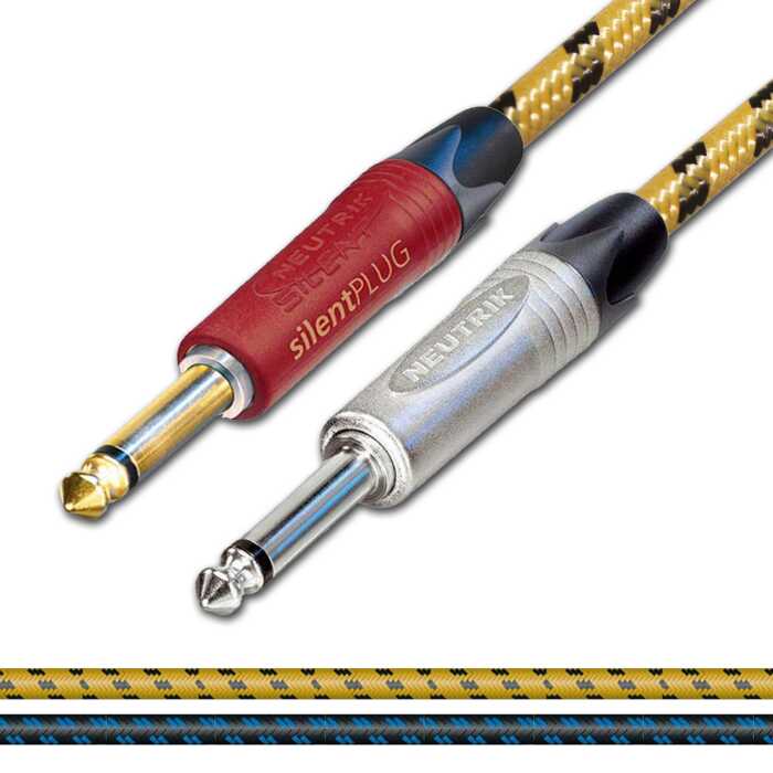 Neutrik Silent (muting) Jack to Jack Guitar Lead. Sommer SC Classique Vintage Cord.