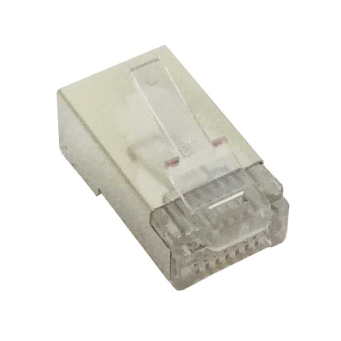 Screened CAT5e RJ45 Network Connector. Ethernet LAN Cable End Plug