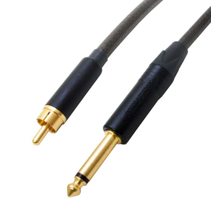 Low Noise Gold Plated RCA to 1/4" Mono Jack Audio Lead. Sommer XXL, Switchcraft, Neutrik.