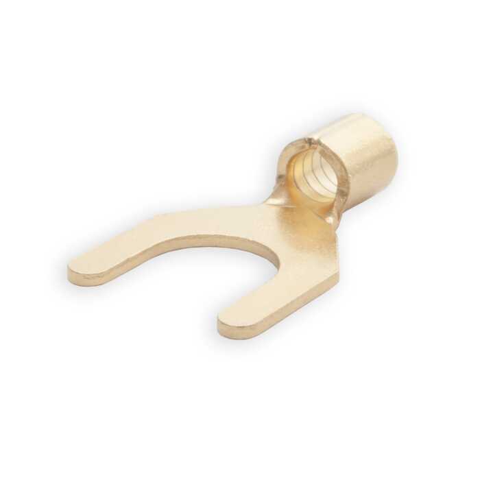 Crimp Type Spade Connector. Gold Plated. Accepts up to 6mm Conductor