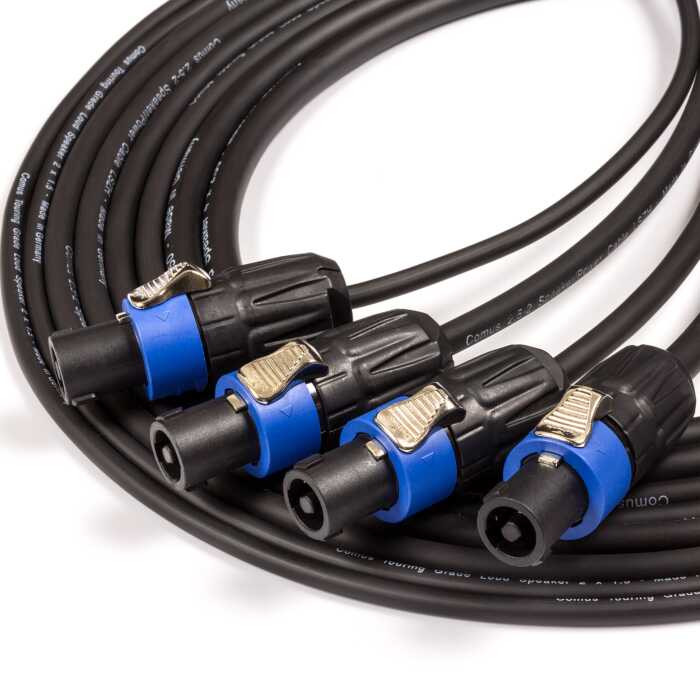 Twist Lock LOUD Speaker Lead. Flexible Black PRO Cable