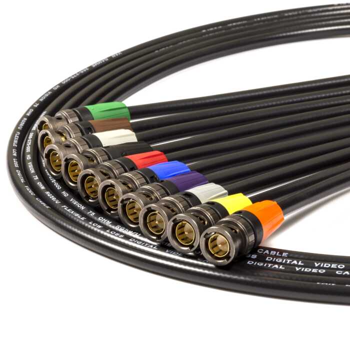 Van Damme 1080i HD-SDI 1.5G Flexible Video Coax Cable. Neutrik BNC