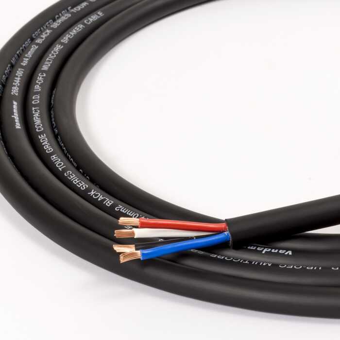 Van Damme PRO Compact & Thin Black Series Tour Grade Speaker Cable. 4mm