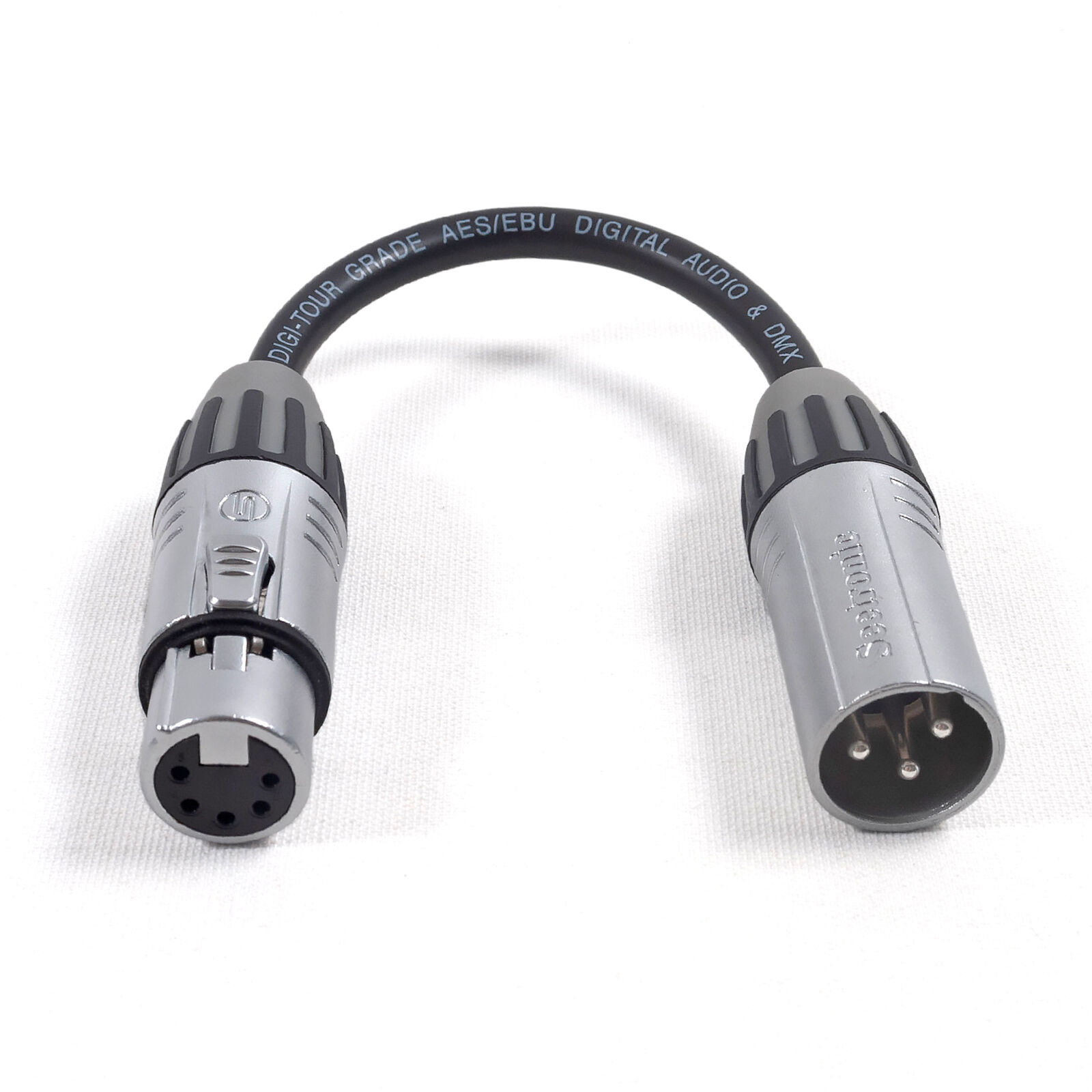 2X(Câble Audio XLR Mâle 3 Broches Vers XLR 5 Broches Et XLR 3 9