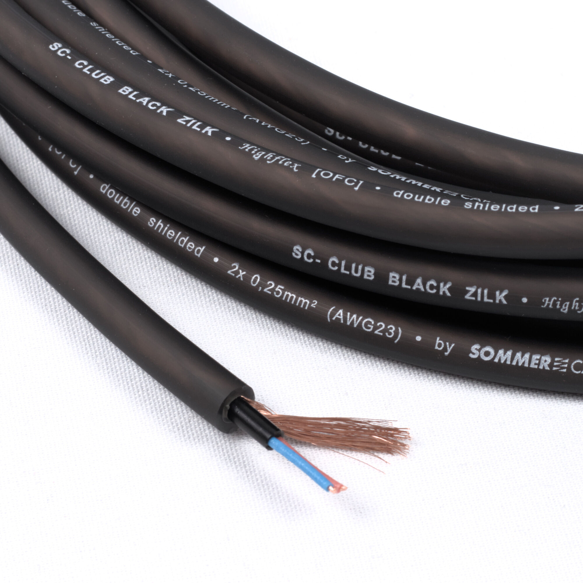 Sommer SC-CLUB BLACK ZILK. Double Shielded Mic Cable. AES/EBU and