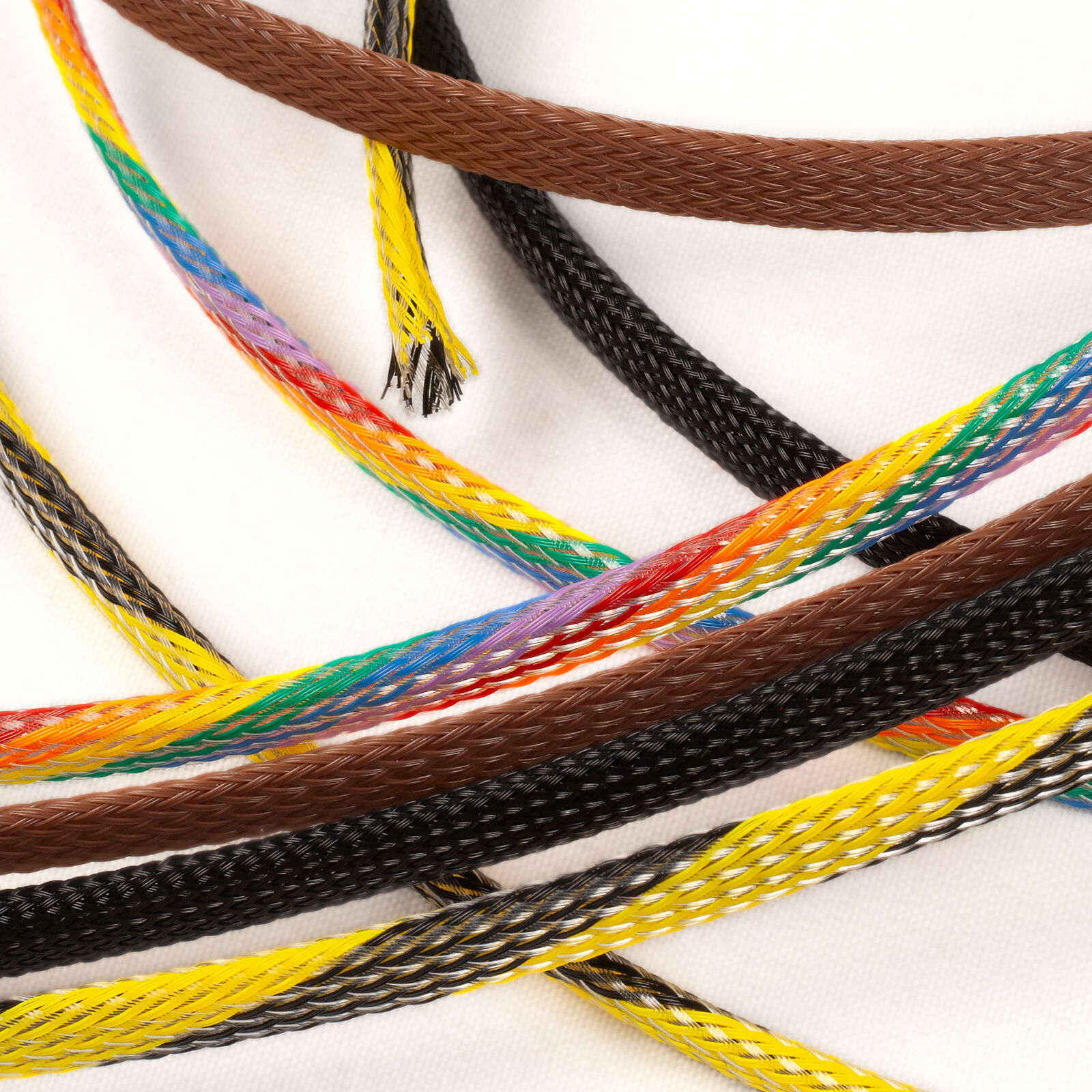 Non Flammable Flexo Pet Expandable Braided Cable Sleeving Wear Resistant Wire Harness - Foto 3