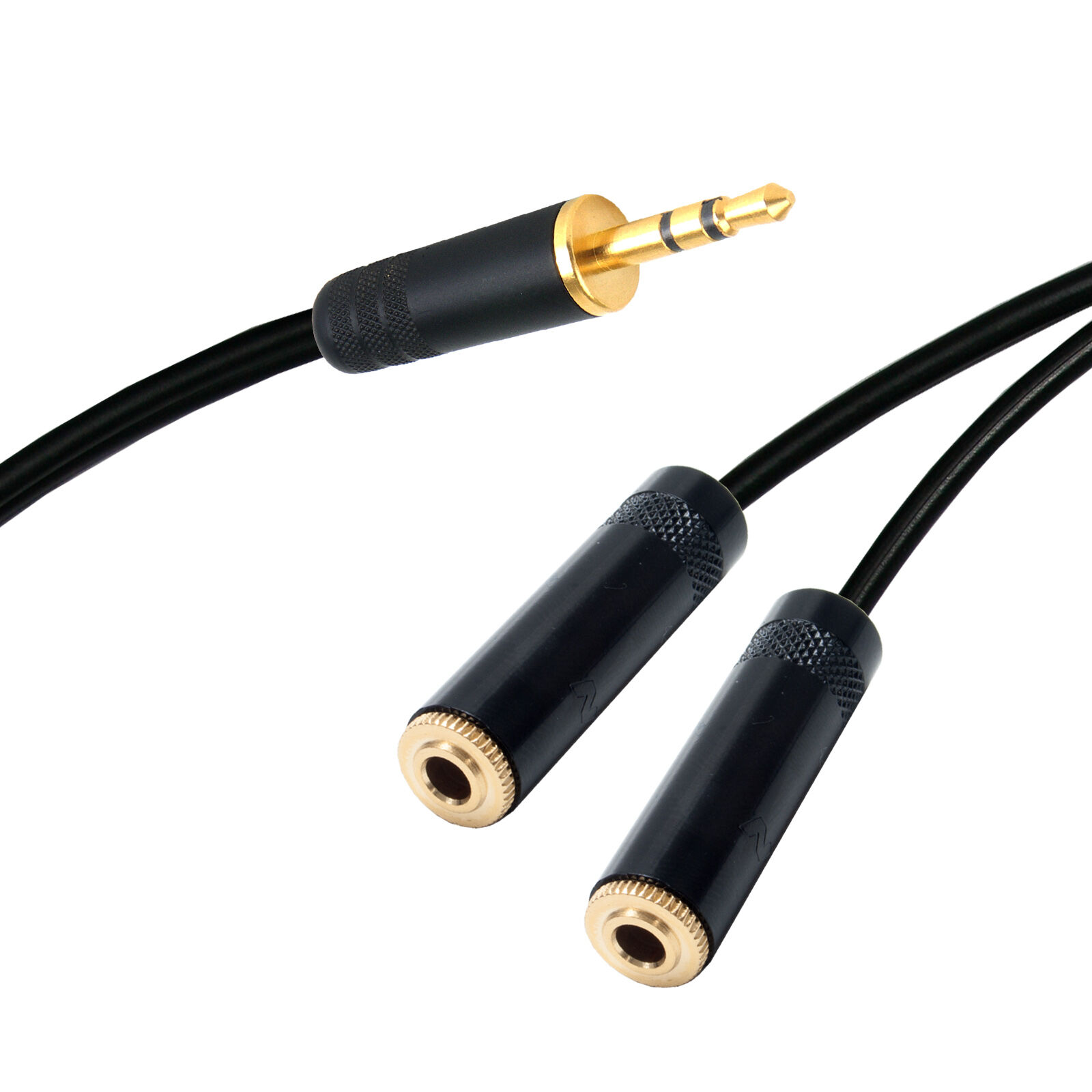 2m Pro Ofc 3.5mm Stereo Stecker Zu 2 X Rca Cinch Stecker Kabel