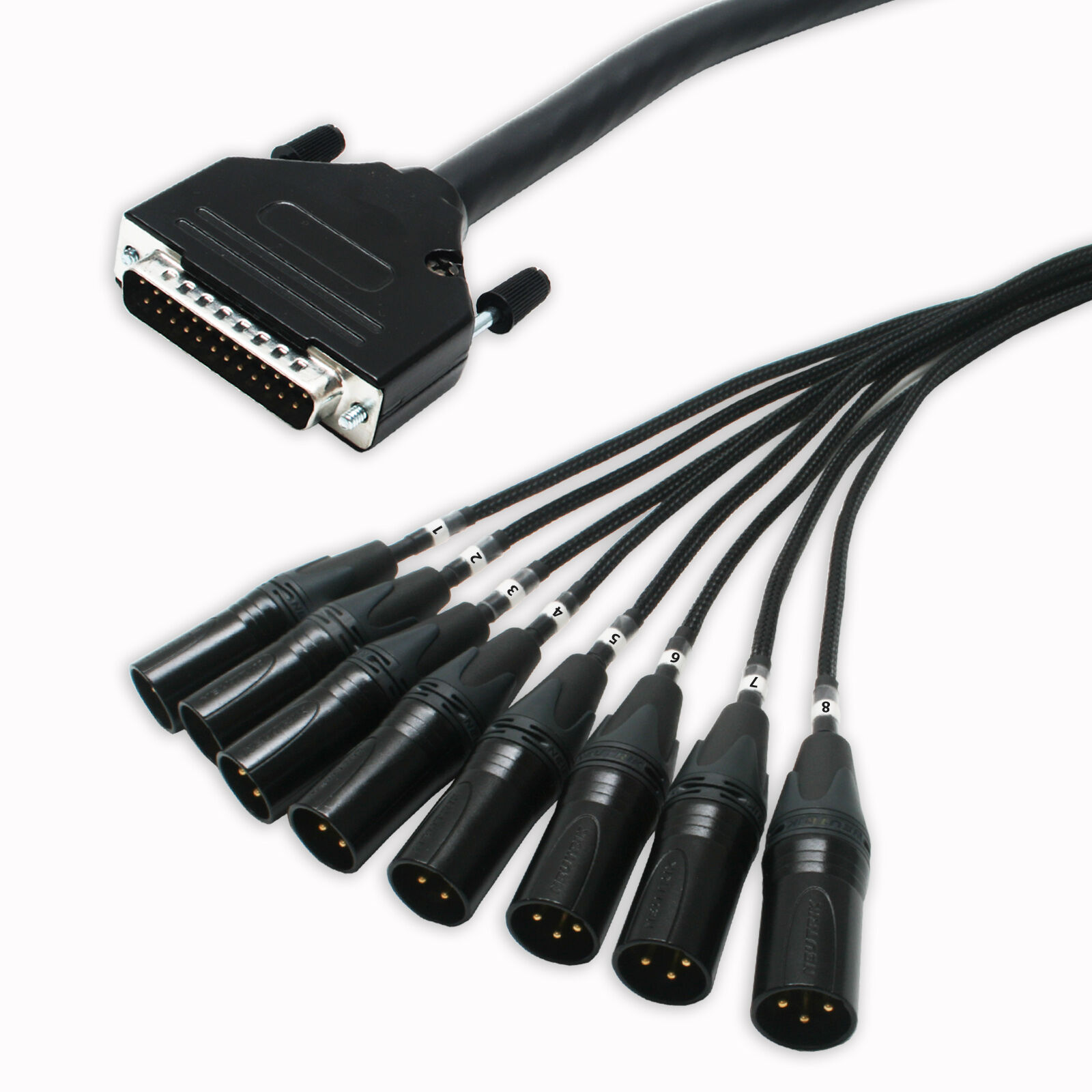 D-sub-XLR［オス］ mogami 25 Pin D Sub to Male XLR Cable. Serial db-25 MOGAMI Multicore