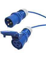 Tough 3x2.5mm 16 amp Arctic Blue Extension Cable. Caravan Hook up Lead. 240v Plug Socket