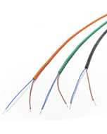 2 Core High Temperature Silicone Rubber Cable. (2x0.25mm). 4amp. DC Wiring. Black, Orange, Green