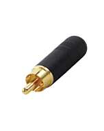 Switchcraft 3502ABAU Straight RCA Plug. Gold Phono Connector