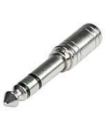 Hi Con Quality Silver Quarter Jack down to 3.5mm Mini Jack Adapter