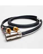 Quad Audiophile 4 Pin Din to Dual RCA Lead. Pre or Power Amp. Mogami 2965 Cable.