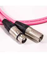 PINK XLR to XLR Cable. Neutrik & Van Damme Techflex Braided. Female to Male
