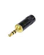 3.5mm Rean NYS231LBG. Large Entry (6mm OD). Straight Stereo Mini Jack Connector. 