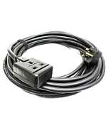 TOUGH H07RN-F Rubber Mains cable. Uk Plug to 1 Gang Socket. Black. Permaplug. 13amp