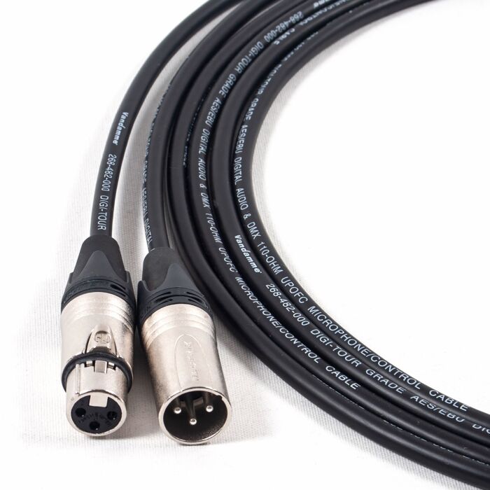Van Damme 3 Pin Tourgrade DMX Lighting XLR Lead. Flexible