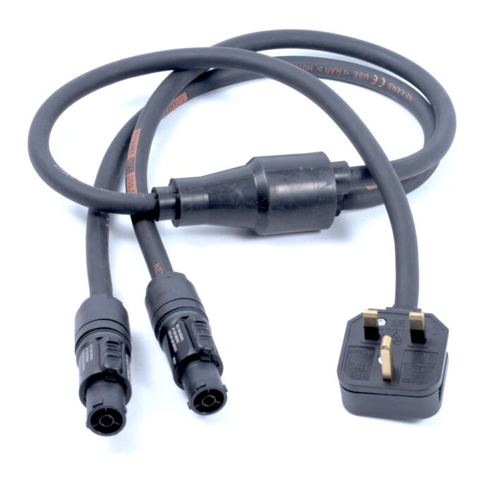 13a UK Plug to 2x True1 PowerCon, Professional AC Y Splitter Cable,