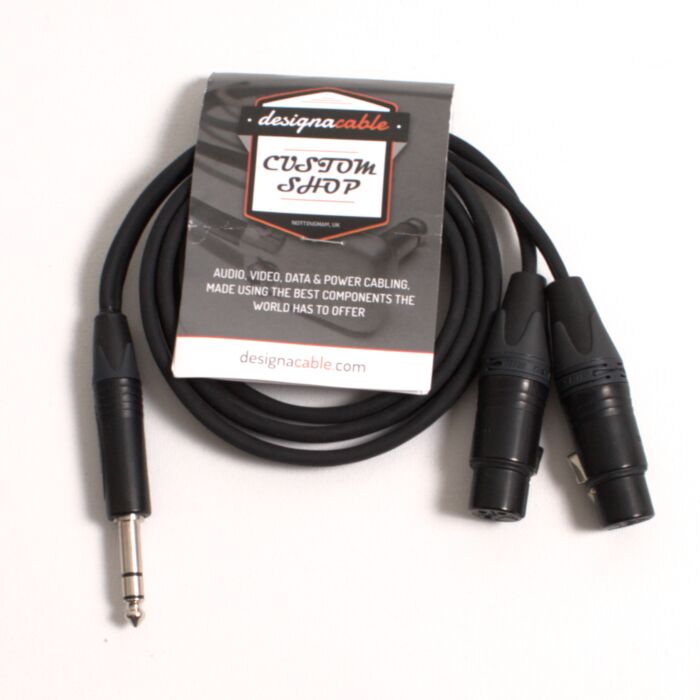 1m Dual Female XLR Balanced Summing Cable to 14" TRS NP3X-B