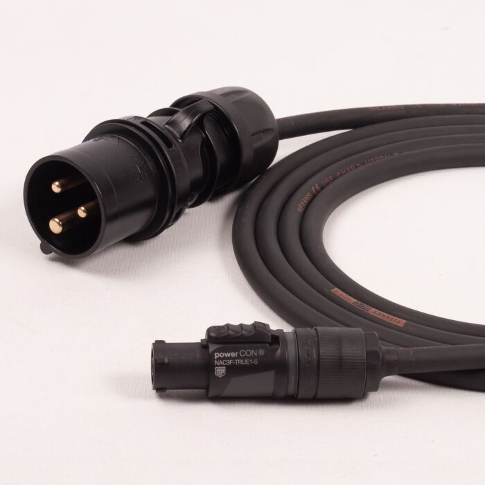 16amp Plug to powerCON TRUE1 (3x1.5mm) H07RN-F Tough Rubber Cable