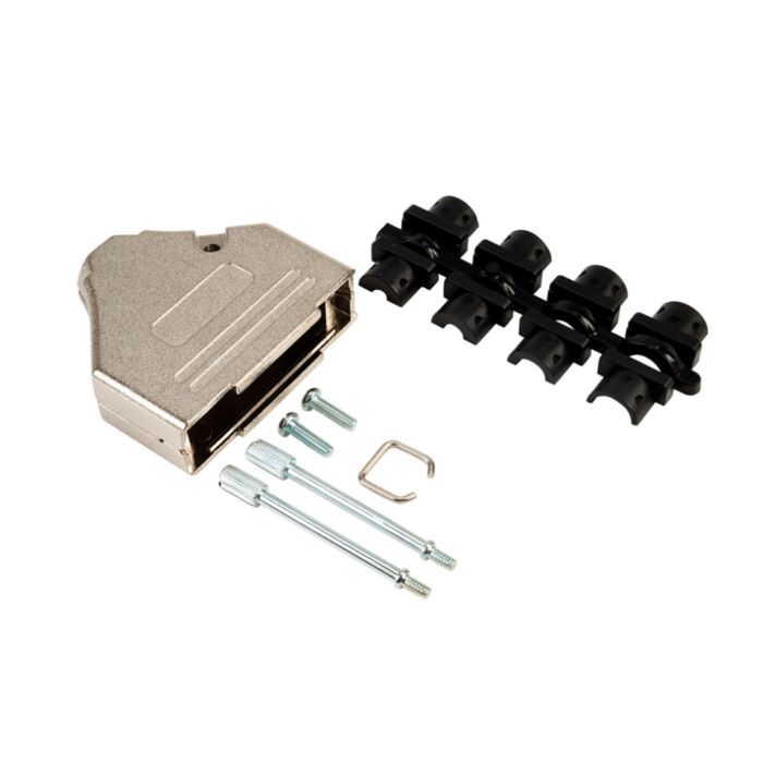 25 Pin d Sub Die Cast Metal Hood. Steel with Metal Jackscrews UNC4-40