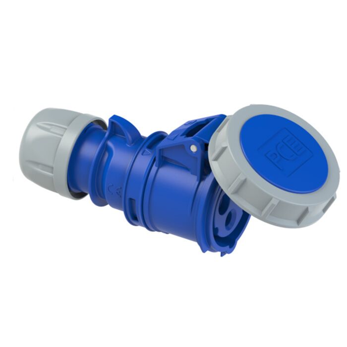 32amp IP67 Rated 240v 2P+E Ceeform Cable Mount Blue Female Socket. 3 Pole. PCE (2232-6)