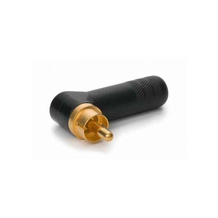 Switchcraft 3502RABAU Angled RCA Plug. Gold Phono Connector