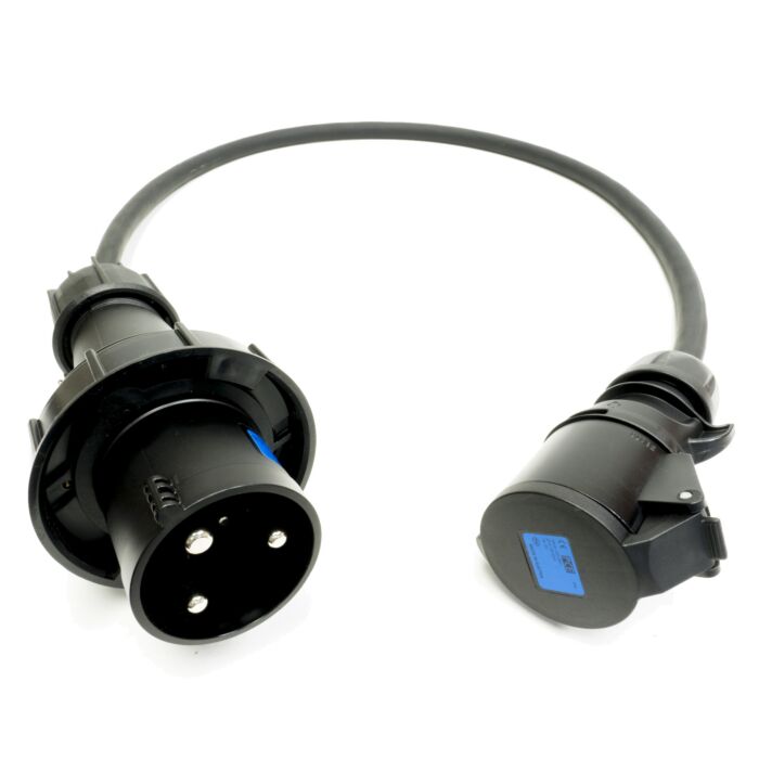 63amp to 32amp Black Events CEEform Commando Power ADAPTER (3x6mm)