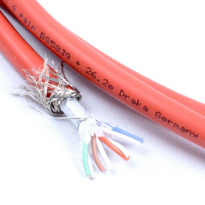 DRAKA 4 x 2 x 0.65mm Firetuf Data BS5839 IEC60331-2 Red LSHF 910245 - 60018010